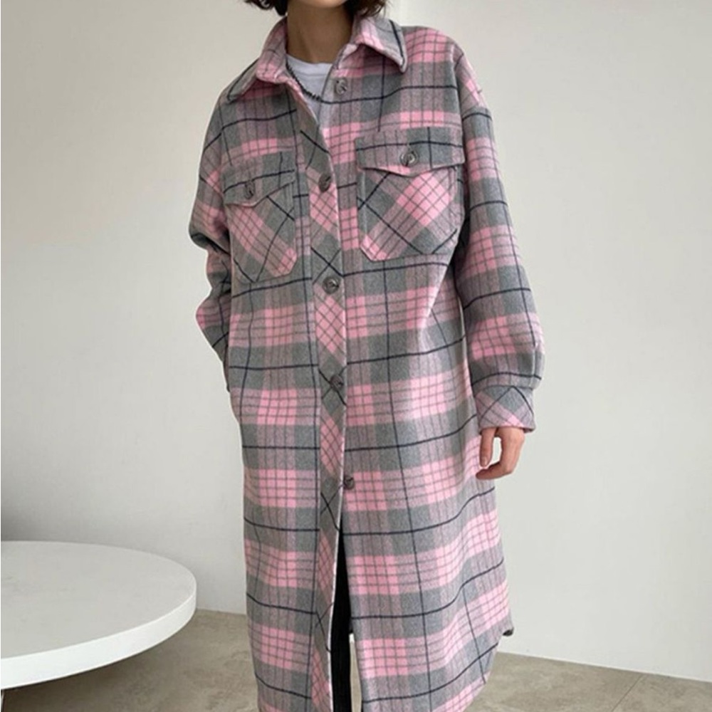 Perfect Symphony Plaid Long Jacket